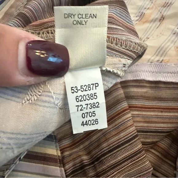 J.Jill striped patchwork A-line skirt Vintage Cottagecore Cabincore Size 12 - Picture 9 of 11